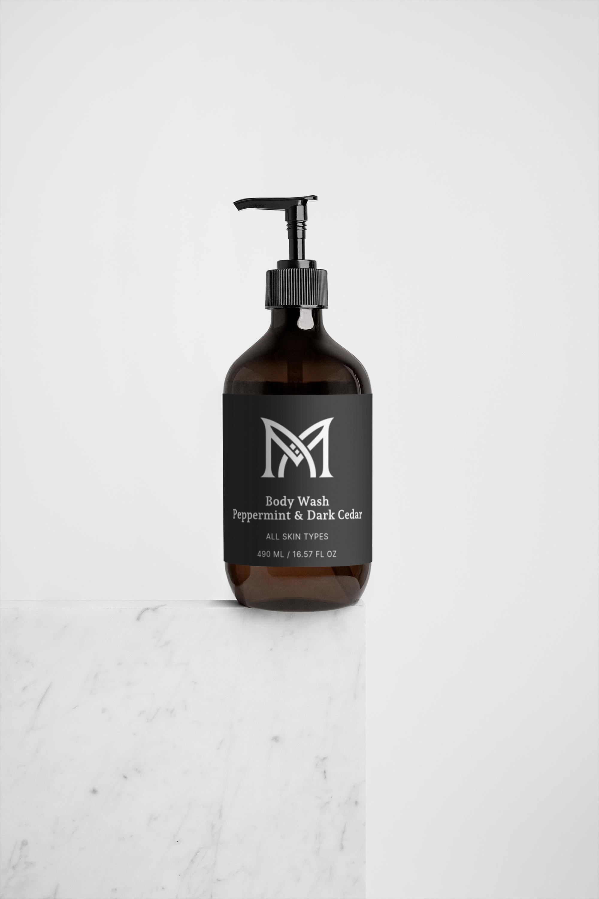 Body Wash, Peppermint & Dark Cedar